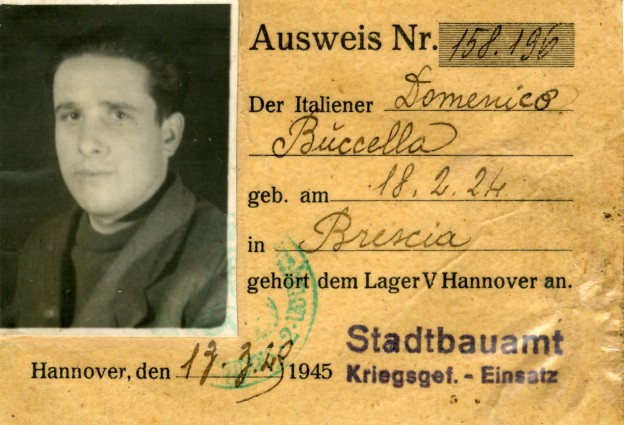 Lagerausweis von Domenico Buccella. Hannover, 13. März 1945 (Privatbesitz Domenico Buccella)